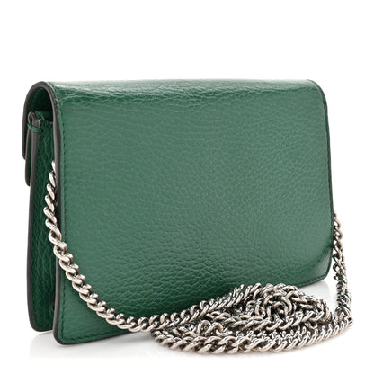 Dollar Calfskin Crystal Super Mini Dionysus Shoulder Bag Emerald