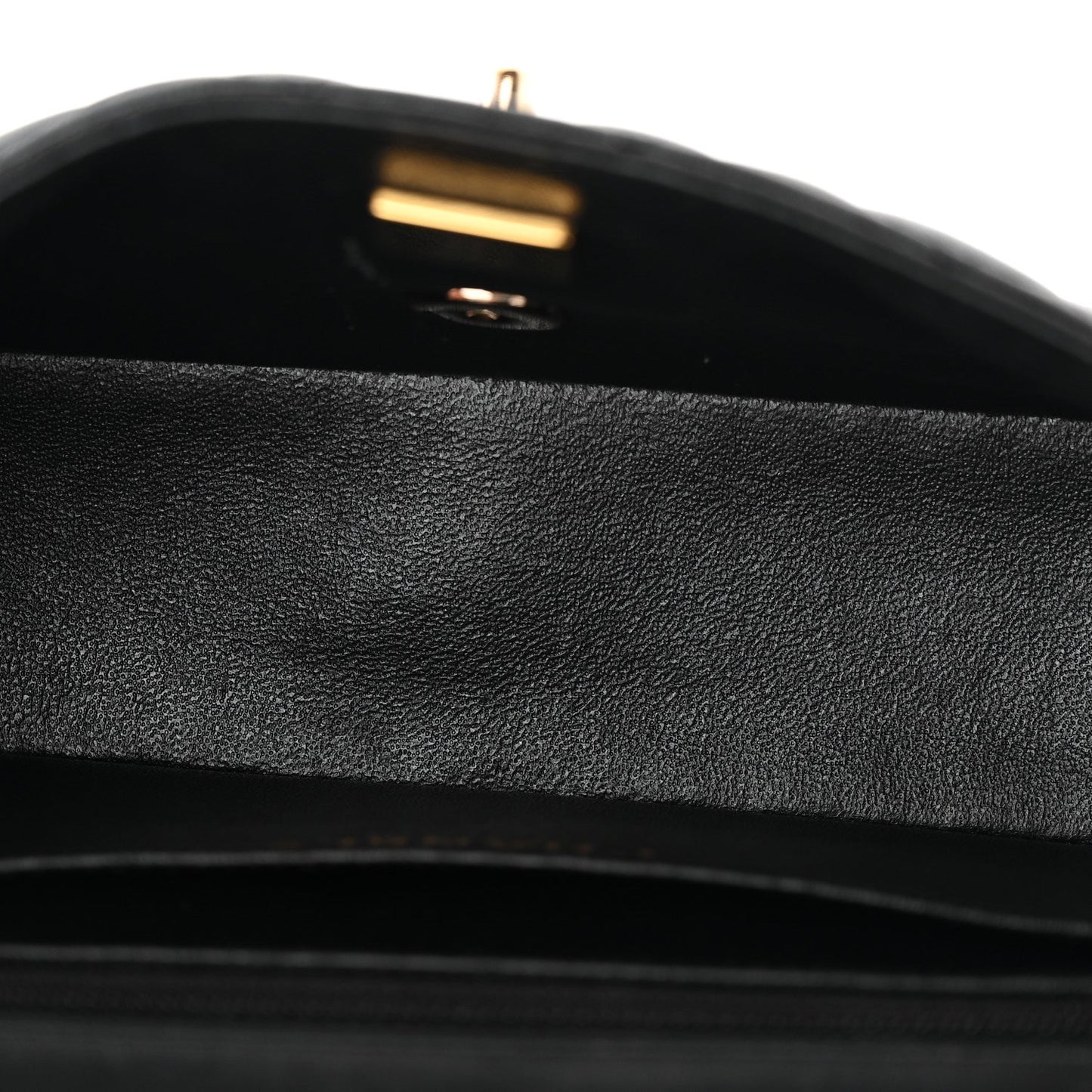 Lambskin Quilted Mini Rectangular Flap Black