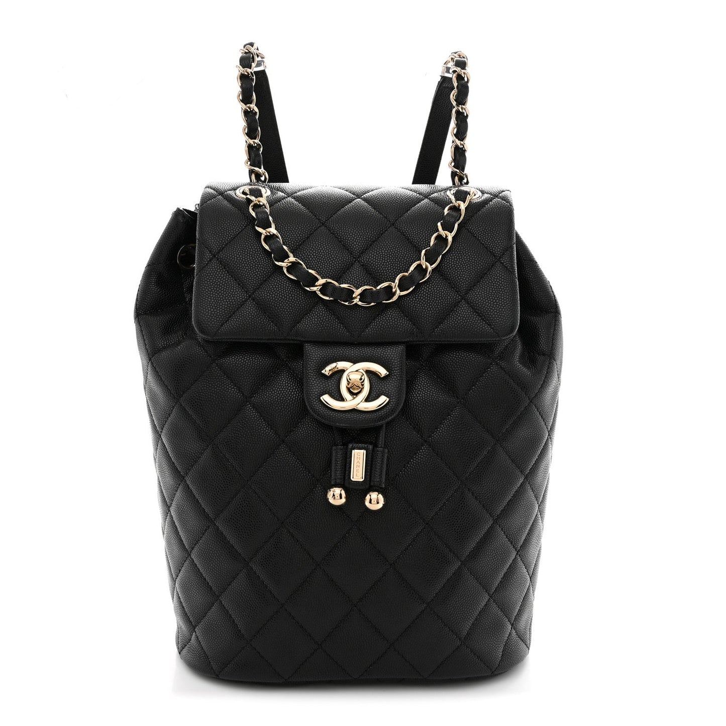 Caviar Quilted Urban Spirit Backpack Black