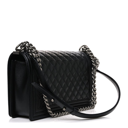 Caviar Quilted New Medium Boy Flap Black