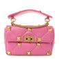 Nappa Medium Roman Stud Shoulder Bag Feminine Pink