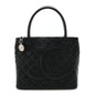 Caviar Quilted Medallion Tote Black