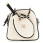 Canvas Calfskin Tennis Racket Mini Bag White Black