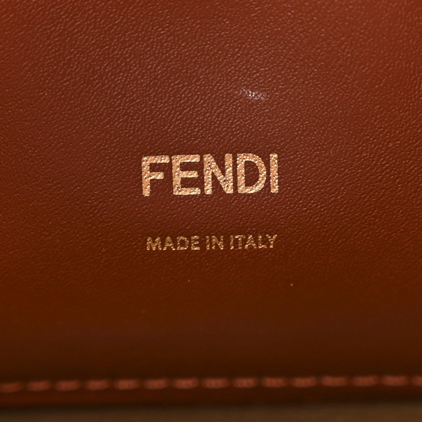 Vitello Liberty Glossy Lambskin F is Fendi Perforated Kan U Shoulder Bag White Ice Rust Maya
