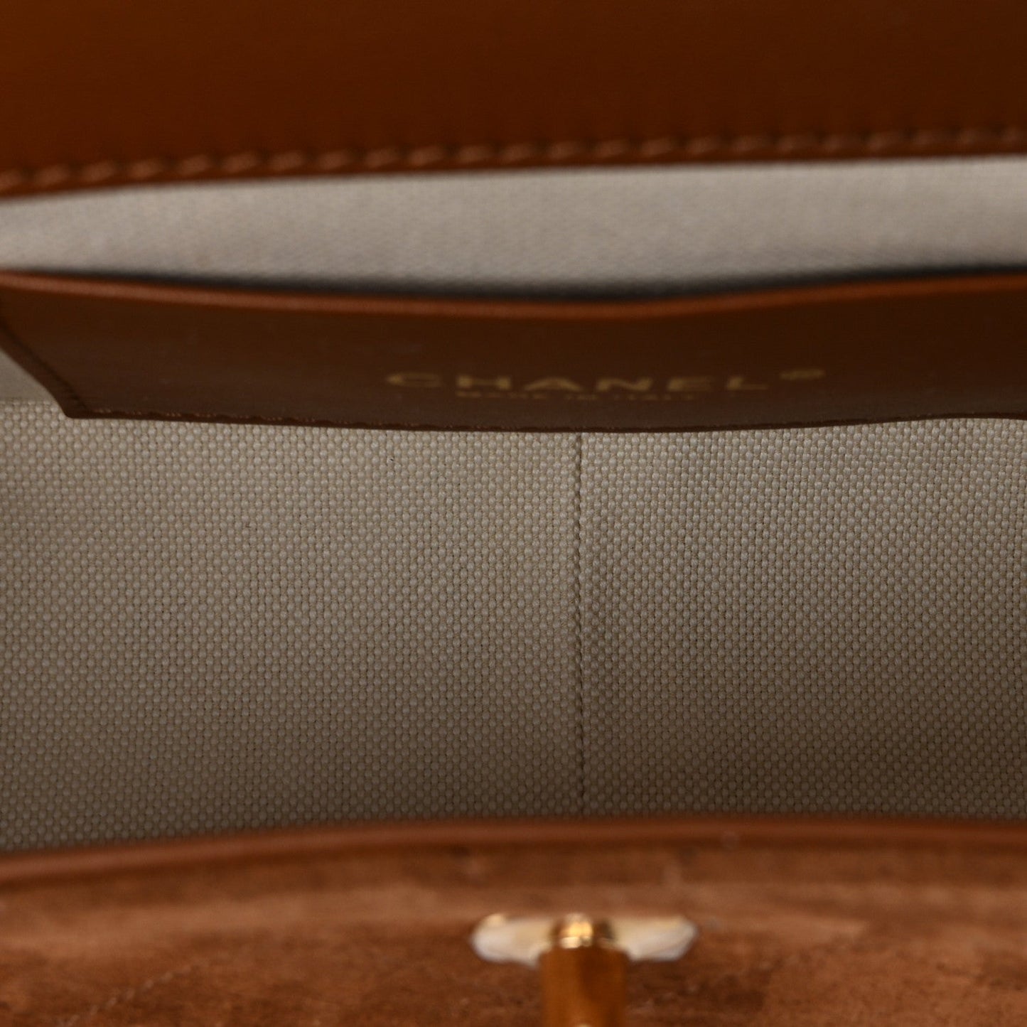 Suede Calfskin Small Eyes On You Flap Camel