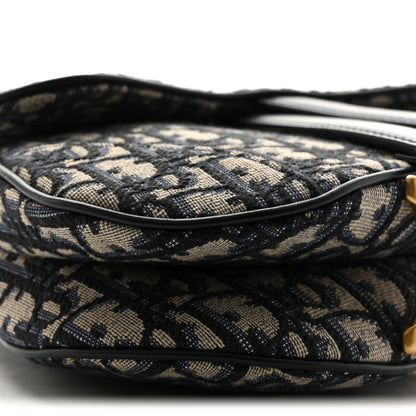 Oblique Mini Saddle Bag With Strap Blue