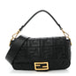 Nappa FF 1974 Embossed Baguette Black