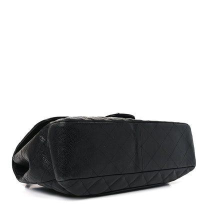 Caviar Quilted Jumbo Single Flap Black