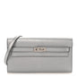 Metallic Chevre Chamkilight Kelly Wallet To Go Argent
