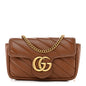 Azalea Calfskin Matelasse Diagonal Super Mini GG Marmont Shoulder Bag Cuir