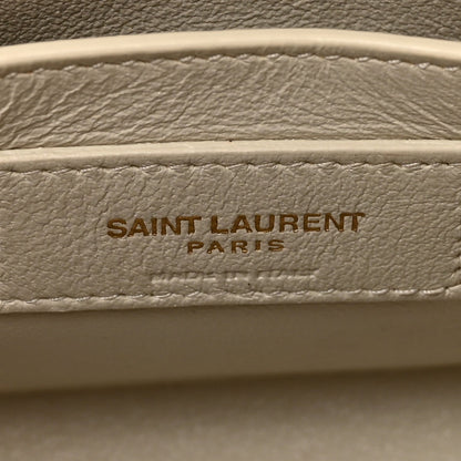 Smooth Calfskin Nano Manhattan Shopper Tote Crema Soft