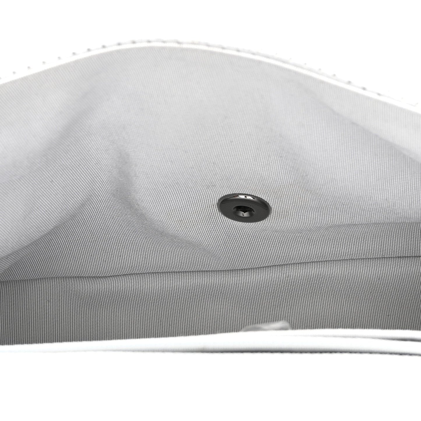 Perforated Metallic Lambskin Small CC Medals Flap Silver