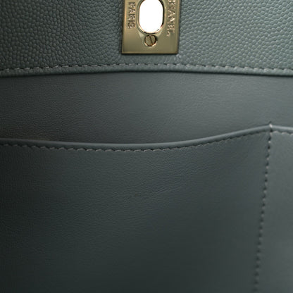 Caviar Quilted Large Classic Shopping Tote Light Green