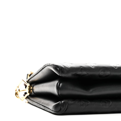 Lambskin Embossed Monogram Coussin PM Black