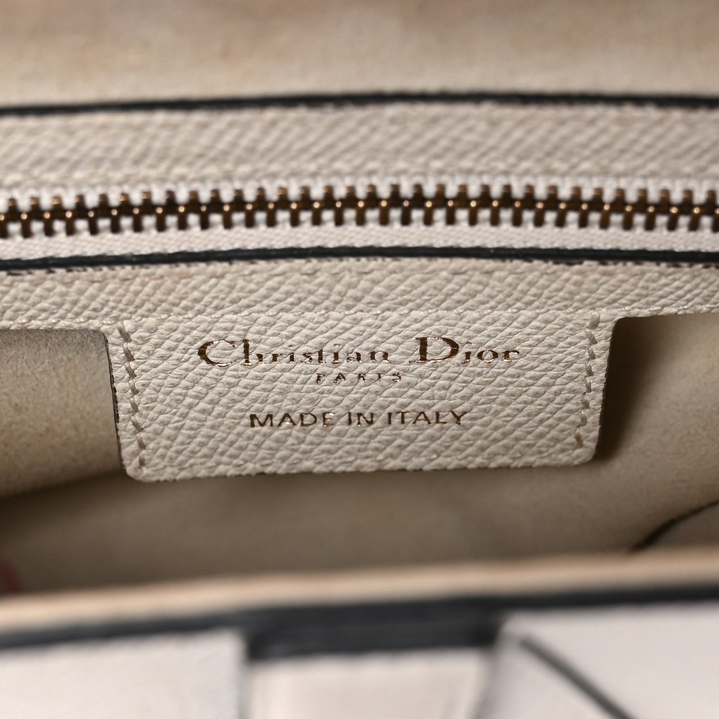Grained Calfskin Saddle Bag White