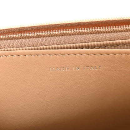 Caviar Quilted Wallet on Chain WOC Beige