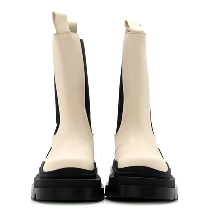Calfskin The Tire Chelsea Boots 38 Sea Salt Black