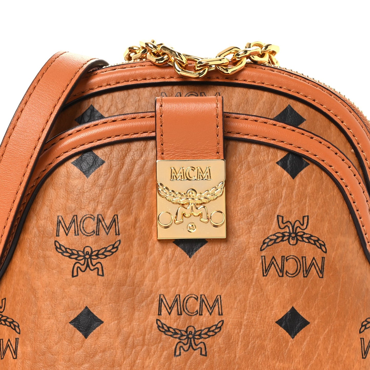 Visetos Mini Anna Crossbody Bag Cognac
