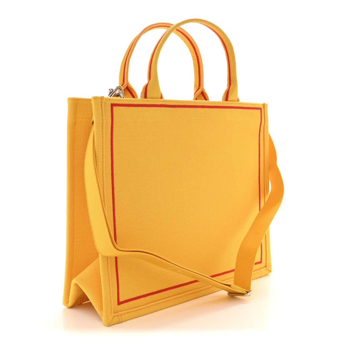 Canvas Embroidered Book Cover Medium Book Tote Yellow Red