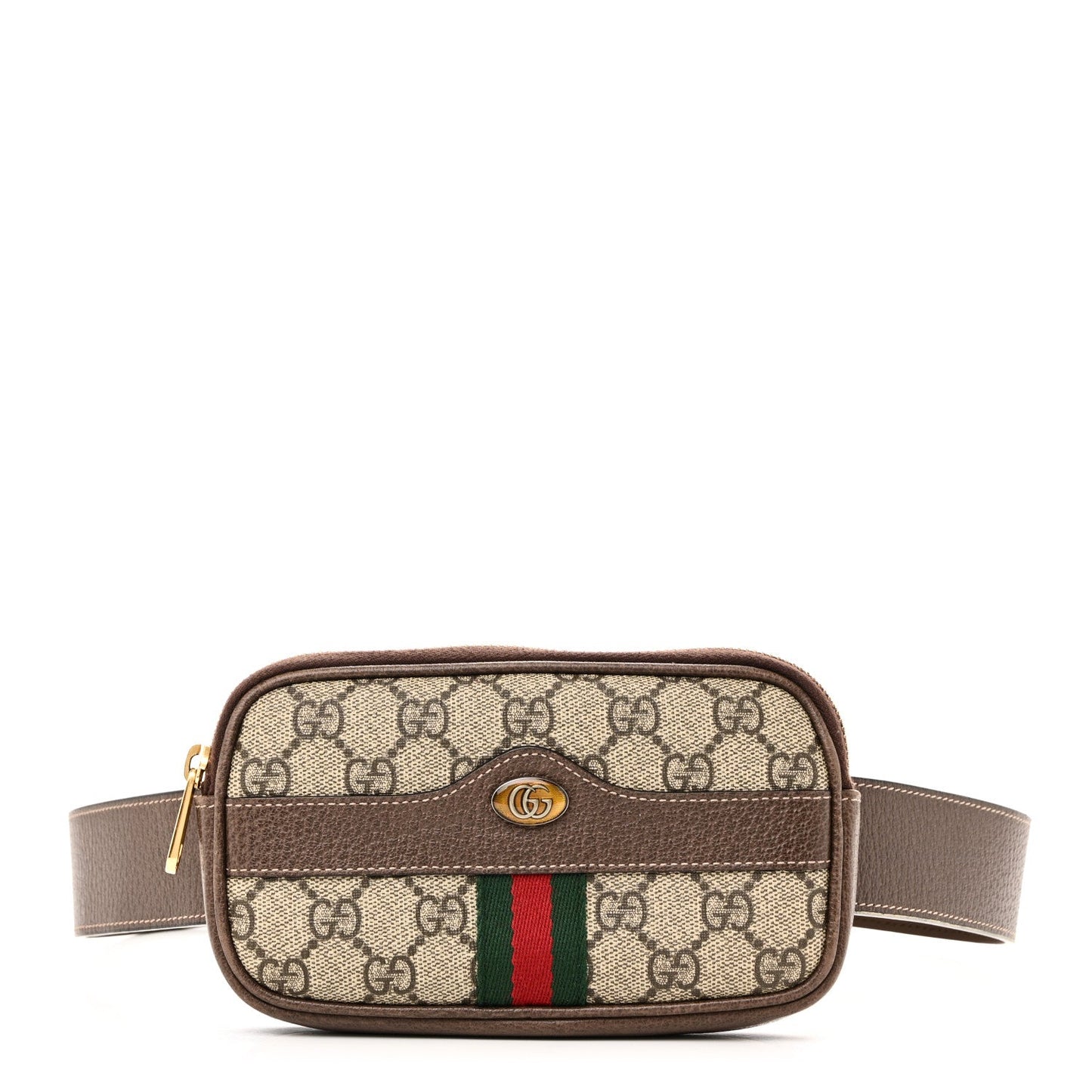 GG Supreme Monogram Ophidia Belted iPhone Case 85 34 Dark Brown