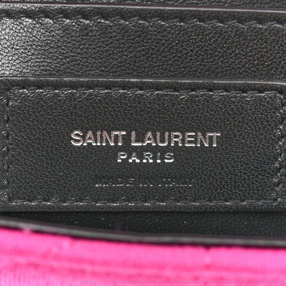 Jersey Wool Patchwork Monogram Medium Jamie Baguette Magenta
