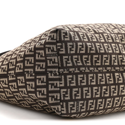 Zucchino Vitello Roll Tote  Testa di Moro Beige
