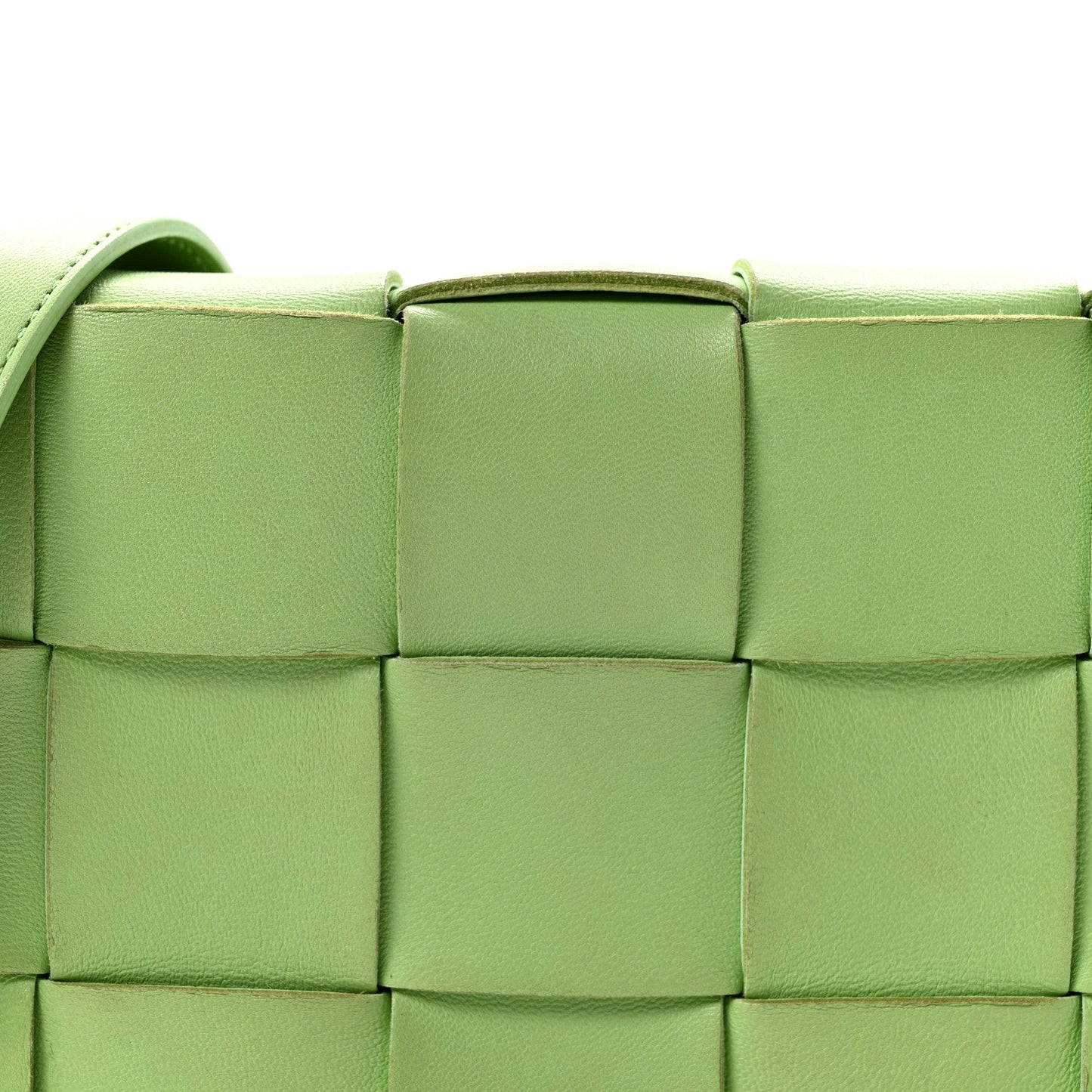 Lambskin Maxi Intrecciato Cassette Crossbody Bag Pistachio