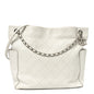 Caviar Stitched CC Pocket Tote White