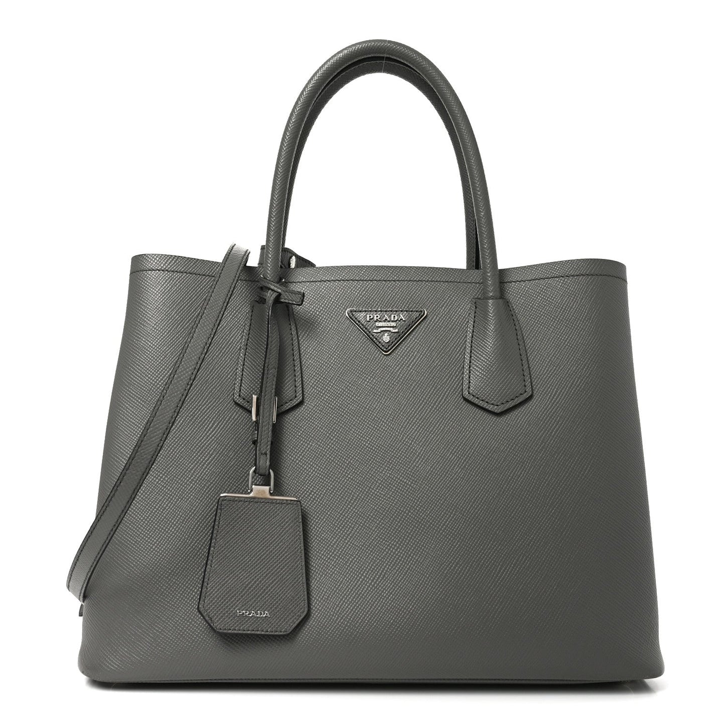 Saffiano Cuir Small Double Bag Marmo