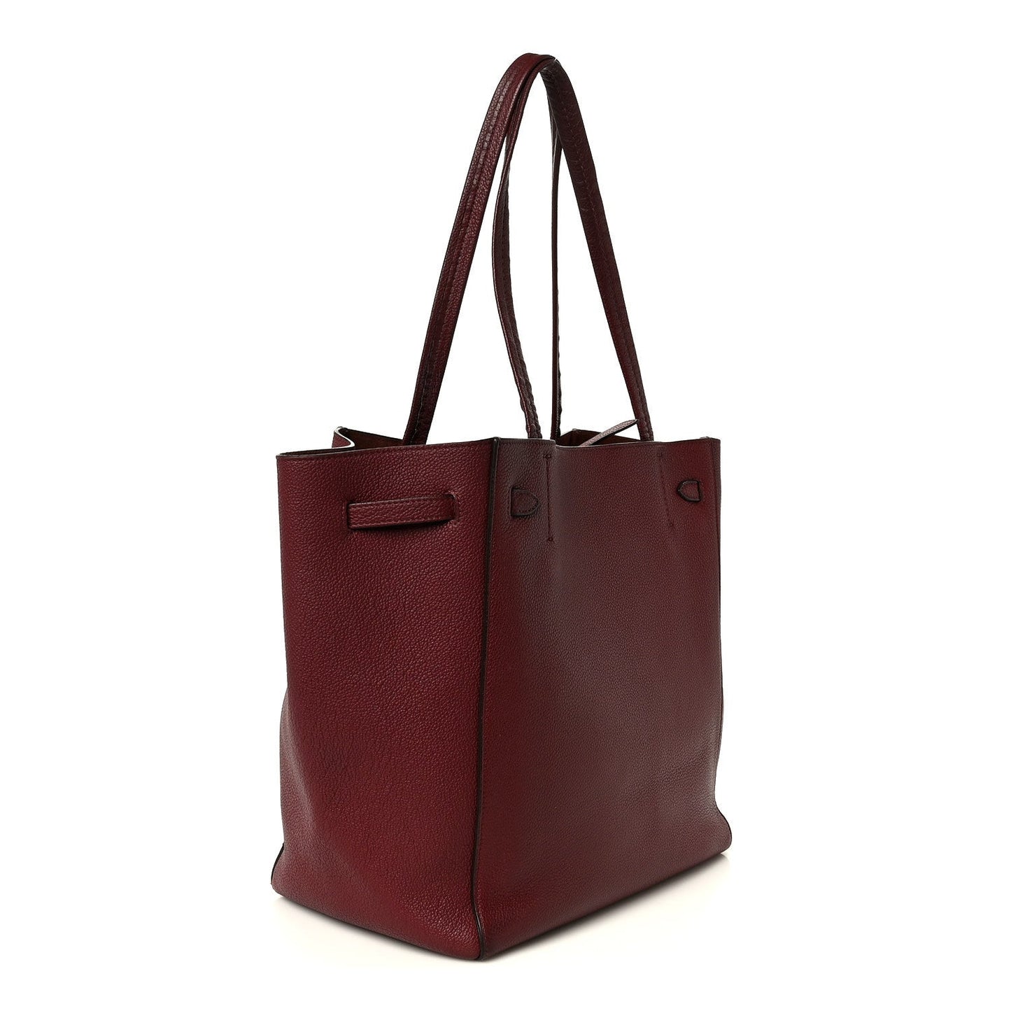 Soft Grained Calfskin Small Belt Cabas Phantom Light Burgundy
