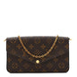 Monogram Pochette Felicie Chain Wallet Fuchsia