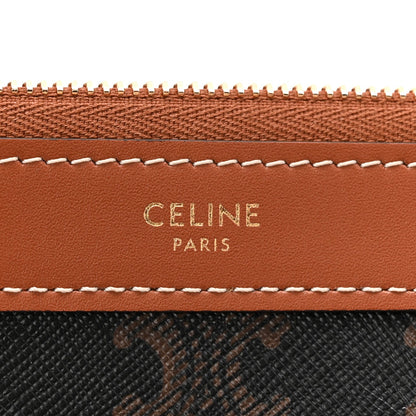 Triomphe Canvas Calfskin Shopper Tote Tan