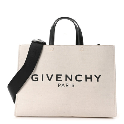 Canvas Medium G-Tote Beige Black