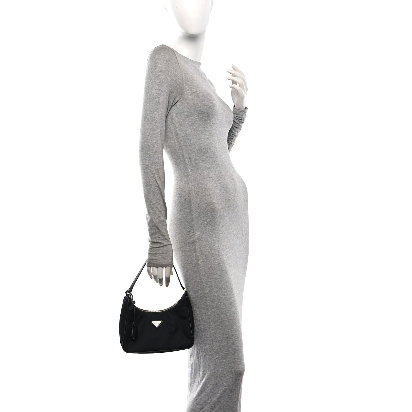 Re-Nylon Saffiano Mini Re-Edition 2005 Bag Black