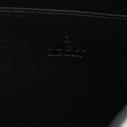 Sakai Be Green Calfskin Diagonal Stitched Blondie Wallet on Chain Black