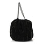 Chiffron Beaded Pochon Souple Bag Black
