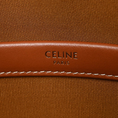 Triomphe Canvas Calfskin Mini Horizontal Cabas Tan