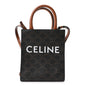 Triomphe Canvas Calfskin Mini Vertical Cabas Tan
