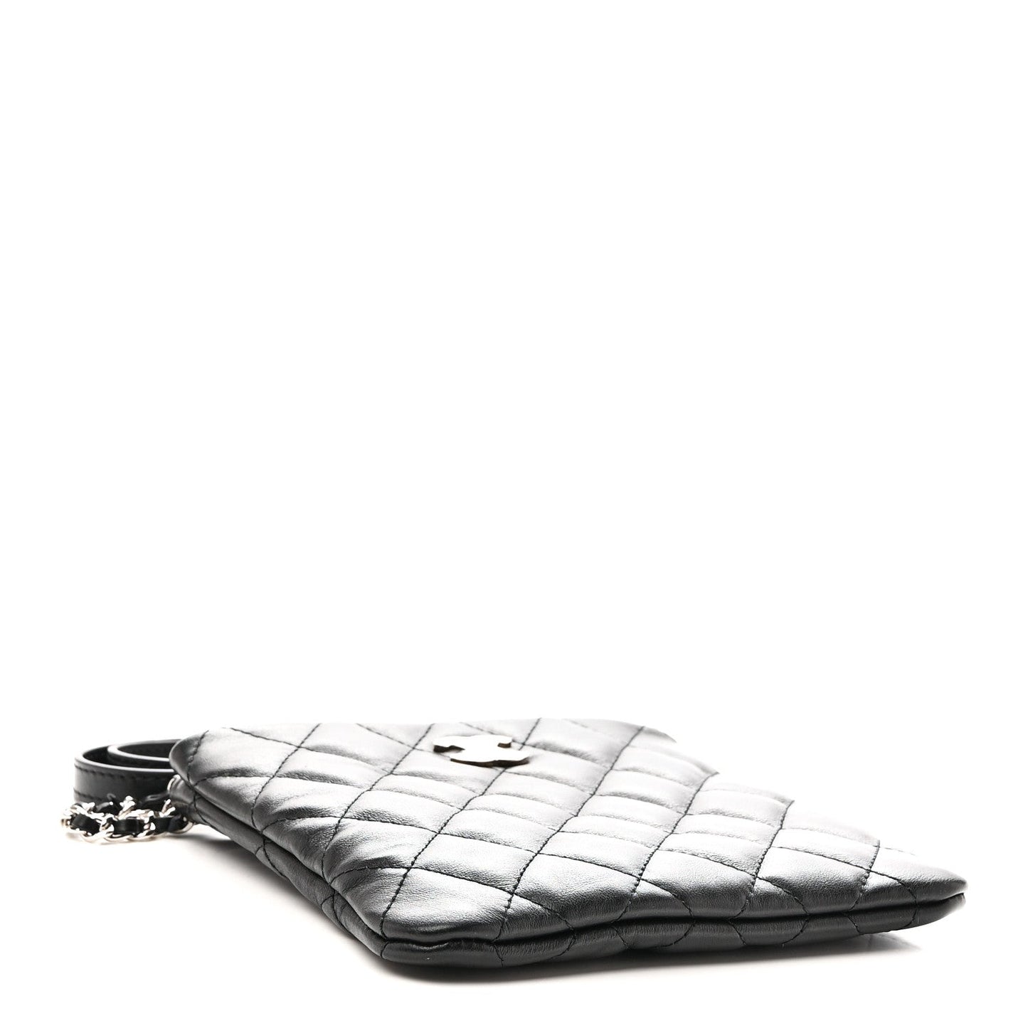 Lambskin Quilted Uniform Crossbody Bag Black