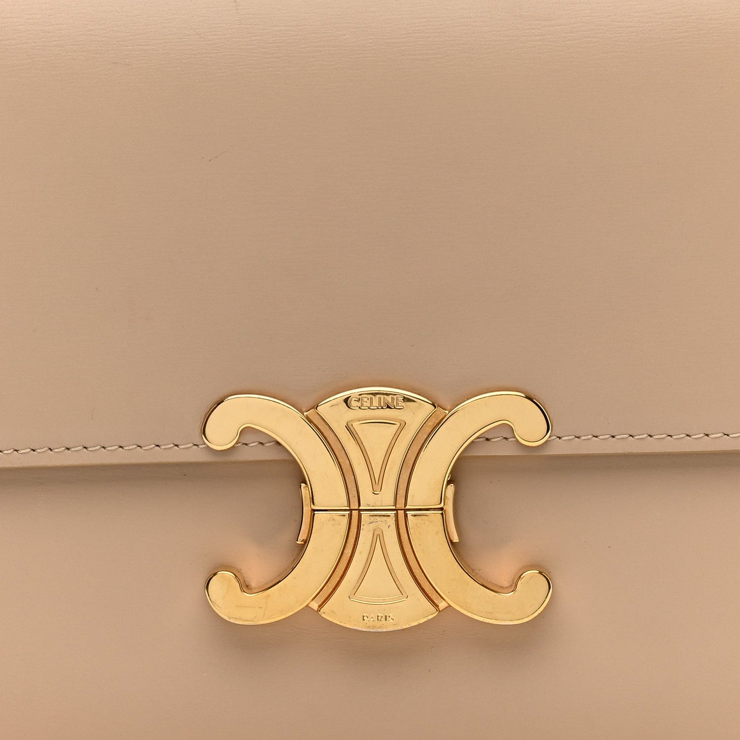 Shiny Calfskin Medium Triomphe Nude