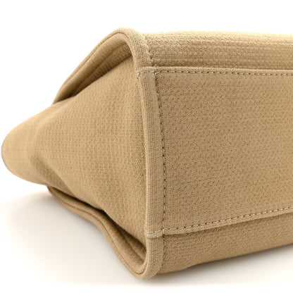 Mixed Fibers Small Deauville Tote Beige