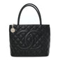 Caviar Quilted Medallion Tote Black