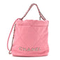 Shiny Calfskin Quilted Mini Chanel 22 Pink