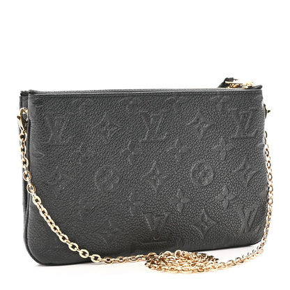 Empreinte Double Zip Pochette Black