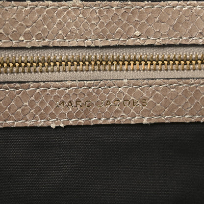 Snakeskin Embossed Calfskin Quilted Studded Beige