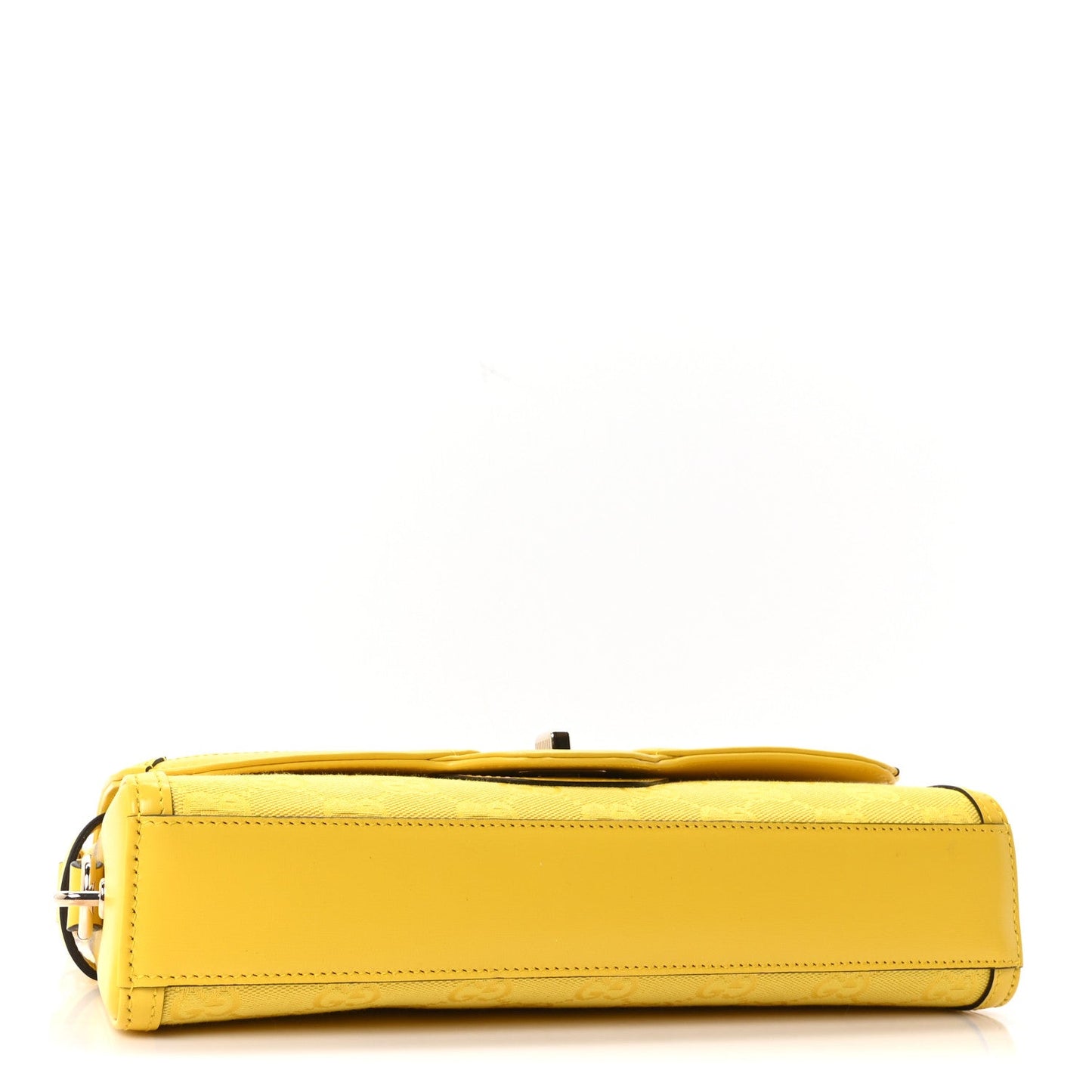 GG Monogram Textured Dollar Calfskin Small Luce Shoulder Bag Yellow