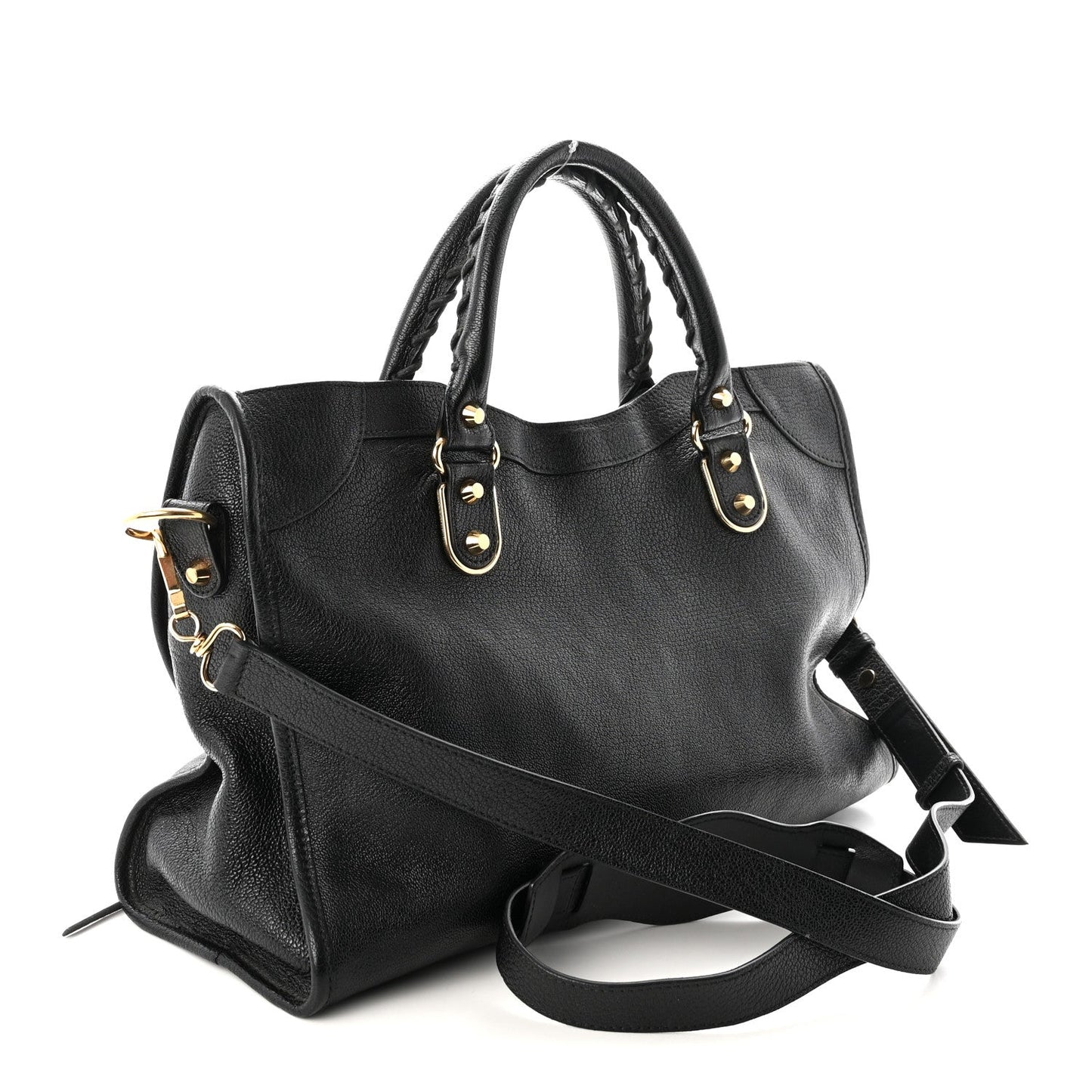 Chevre Gold Metallic Edge Hardware City Black