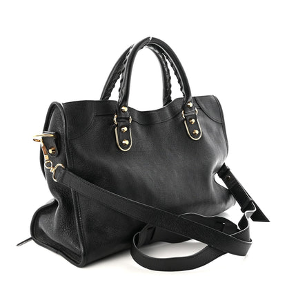 Chevre Gold Metallic Edge Hardware City Black