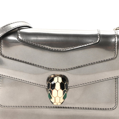 Metallic Serpenti Forever Small Shoulder Bag Silver