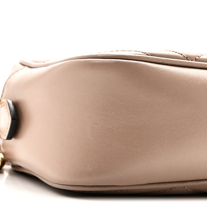 Calfskin Matelasse Small GG Marmont Chain Shoulder Bag Porcelain Rose